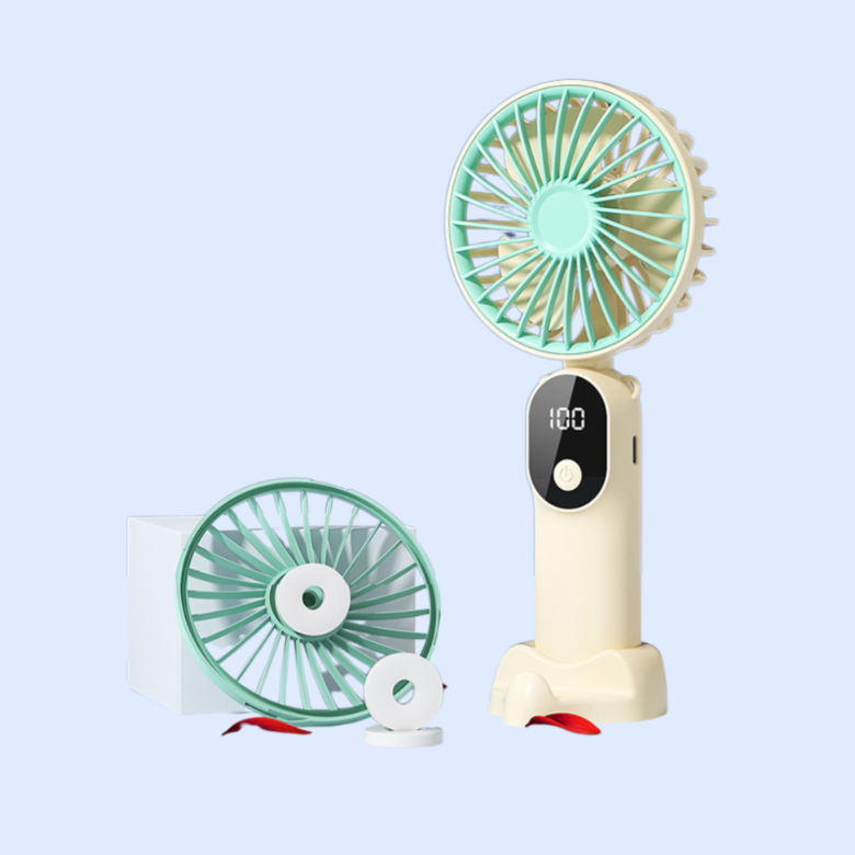 新款usb手持充電數位小風扇