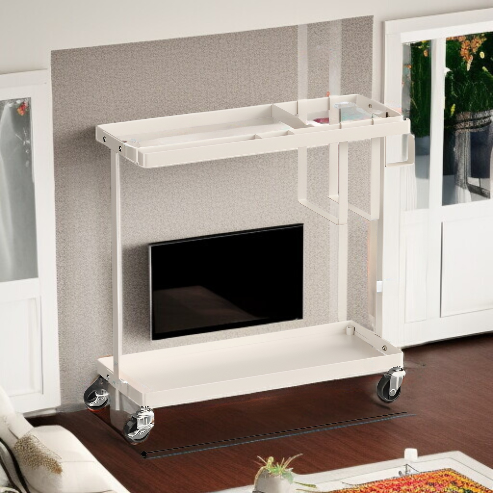 ヨガマット収納バスケット（キャスター付き）フィットネスツール機器収納アーティファクトスポーツ機器隙間配置ラックホーム