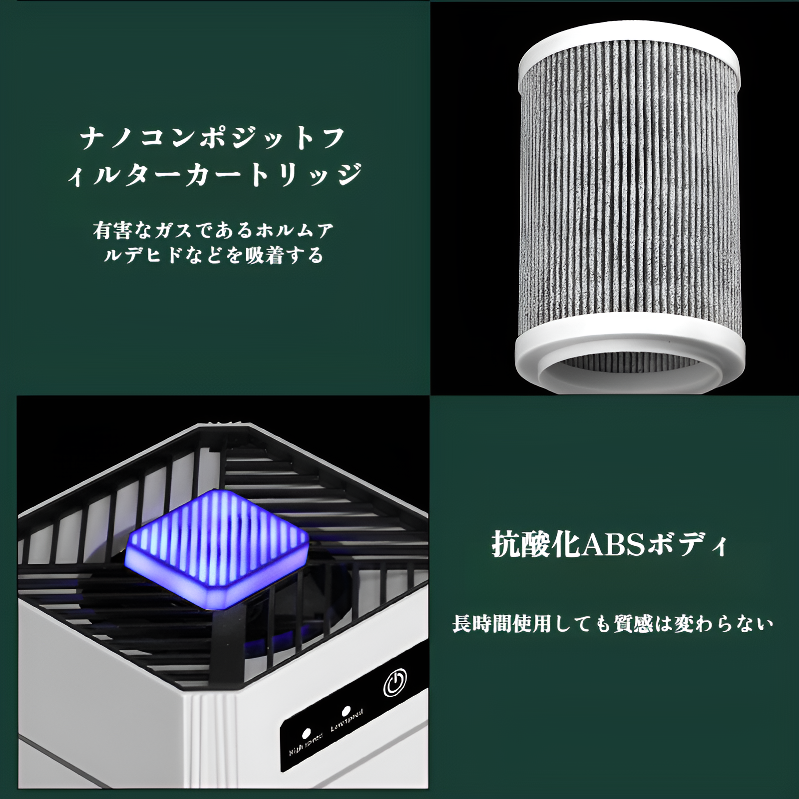 デスクトップ空気清浄機屋内オフィス家庭用空気清浄機マイナスイオン副流煙スマート清浄機