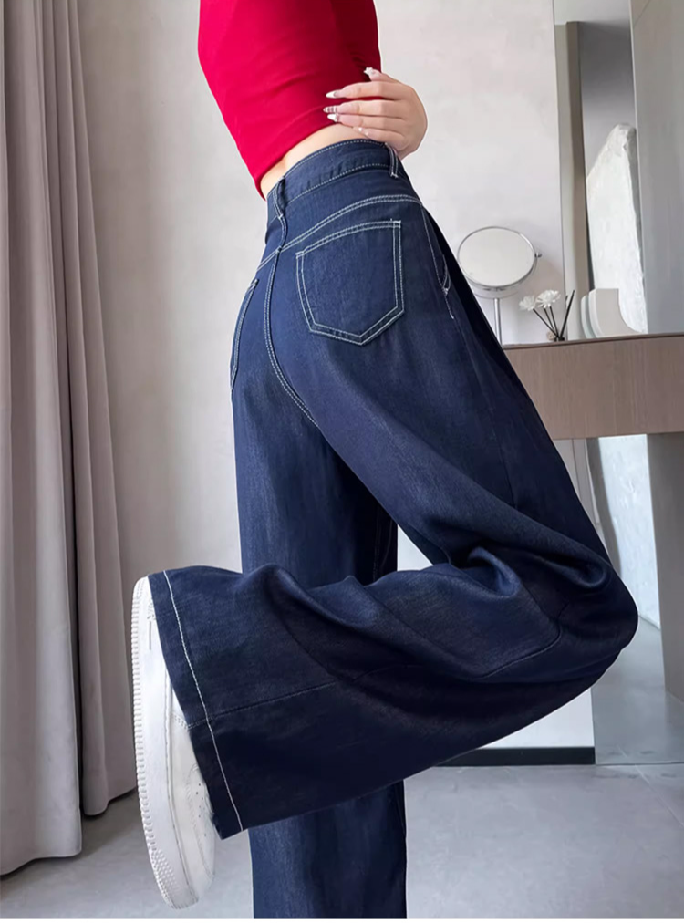 テンセルワイドパンツ生地のアップ