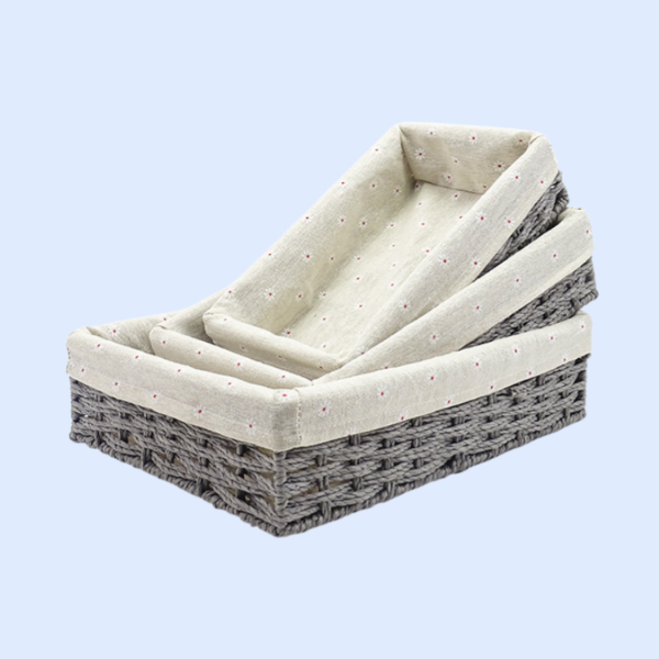 Rattan storage basket woven storage basket desktop sundries storage snack storage box sundries baske