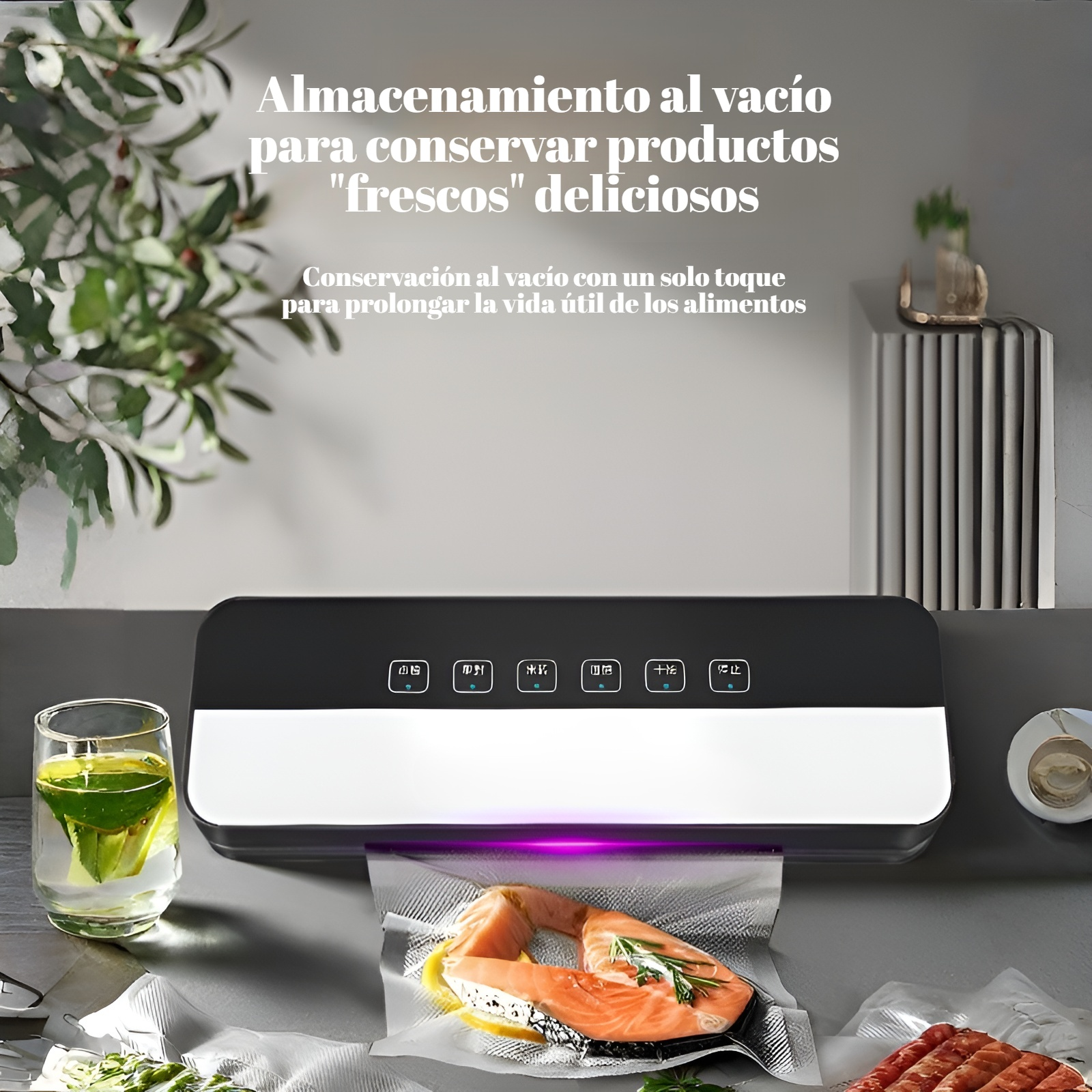 Selladora al vacío totalmente automática JMY, selladora de plástico seca y húmeda de doble propósito