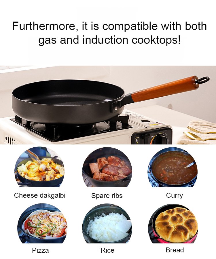 Zero-Coating Nitride Precision Iron Skillet