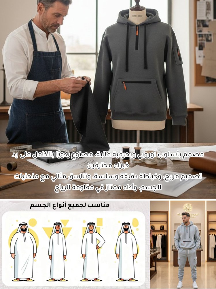 طقم ملابس رجالي كاجوال رياضي بجيوب متعددة