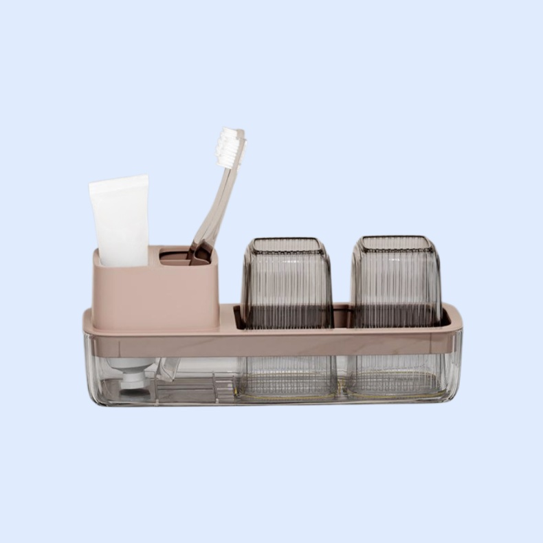 투명 칫솔꽂이