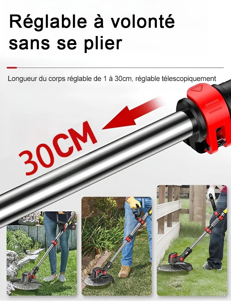 Tondeuse à gazon portable avec batterie au lithium