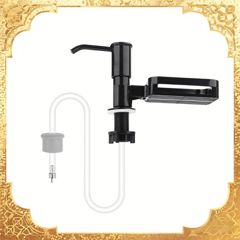 مضخة سائل تنظيف الأطباق مع الخرطوم الطويل وحامل تخزين الصابون المتعدد الوظائف(عمر الاستخدام أطول من 