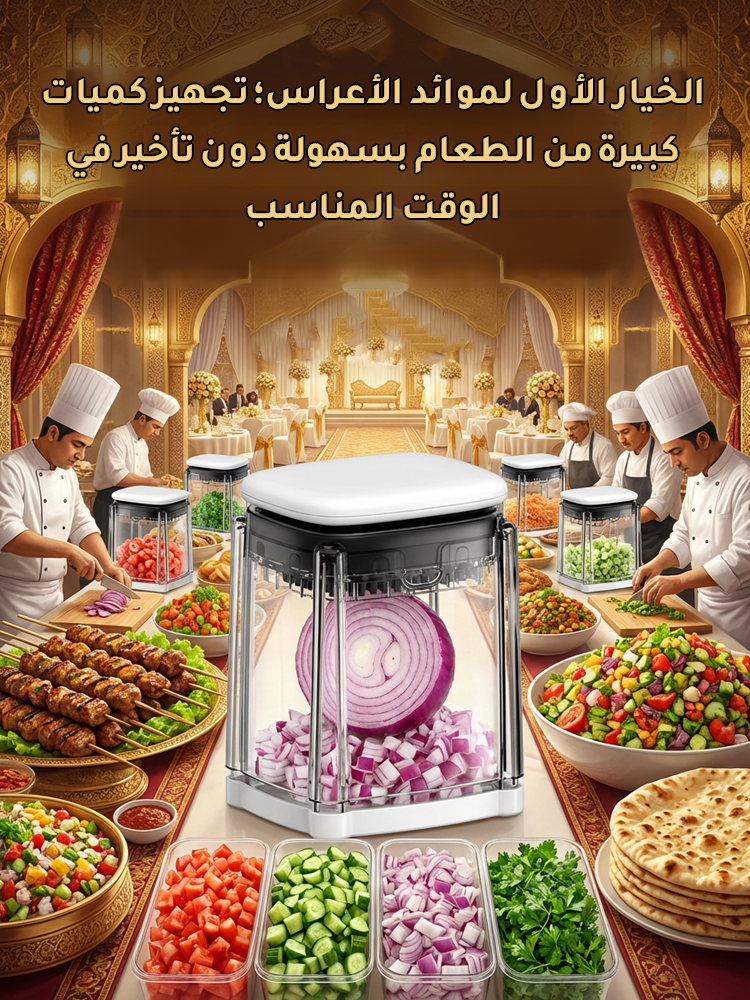 قطاعة خضار متعددة الوظائف تعمل بالضغط للاستخدام في المطبخ