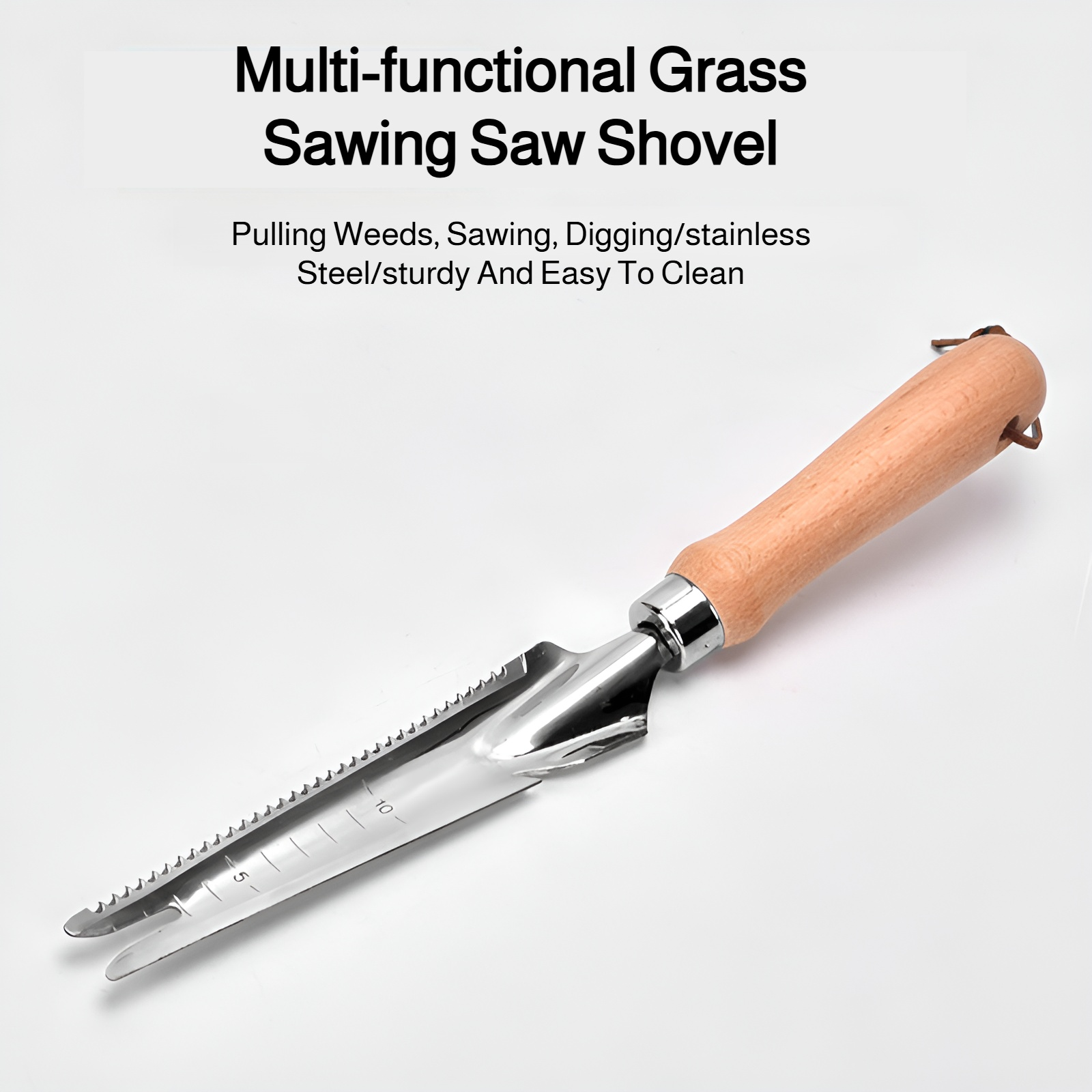 Weeding knife artifact root weeding tool gardening rake root removal manganese steel trumpet hand-he