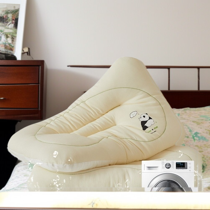 北鸣颈椎枕 クールテンセル枕カバー パンダ親子モデル 洗濯機で洗える頚椎枕
