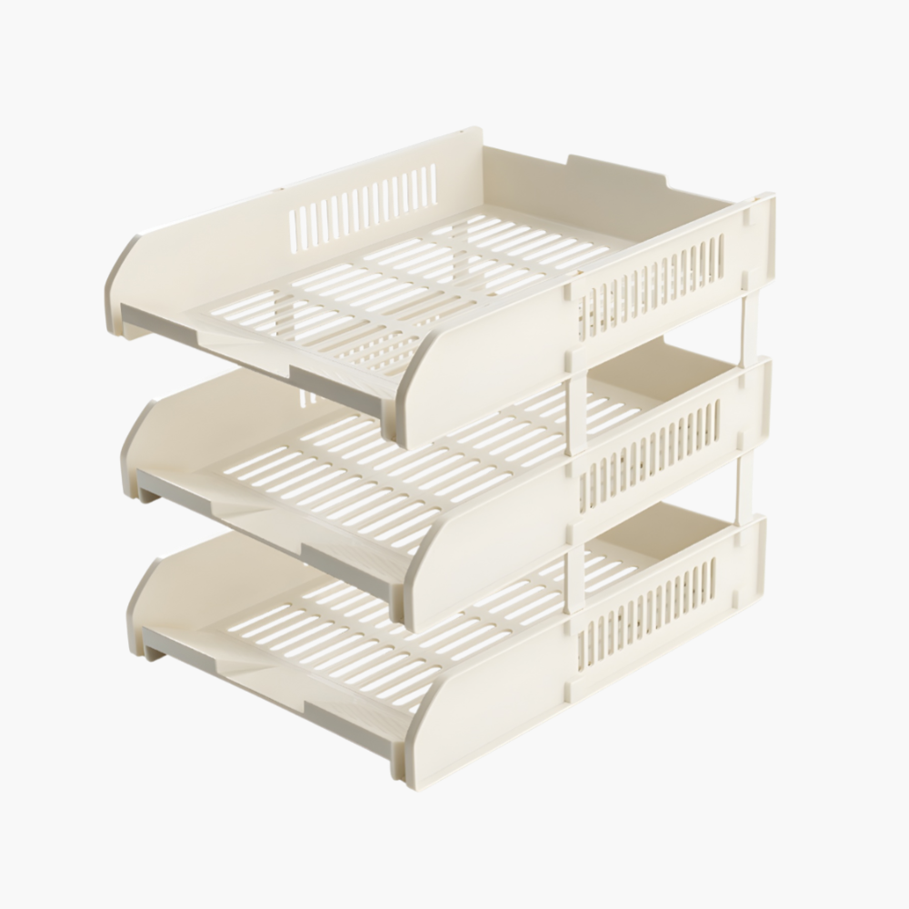 심플한 사무실 책상 수납 선반