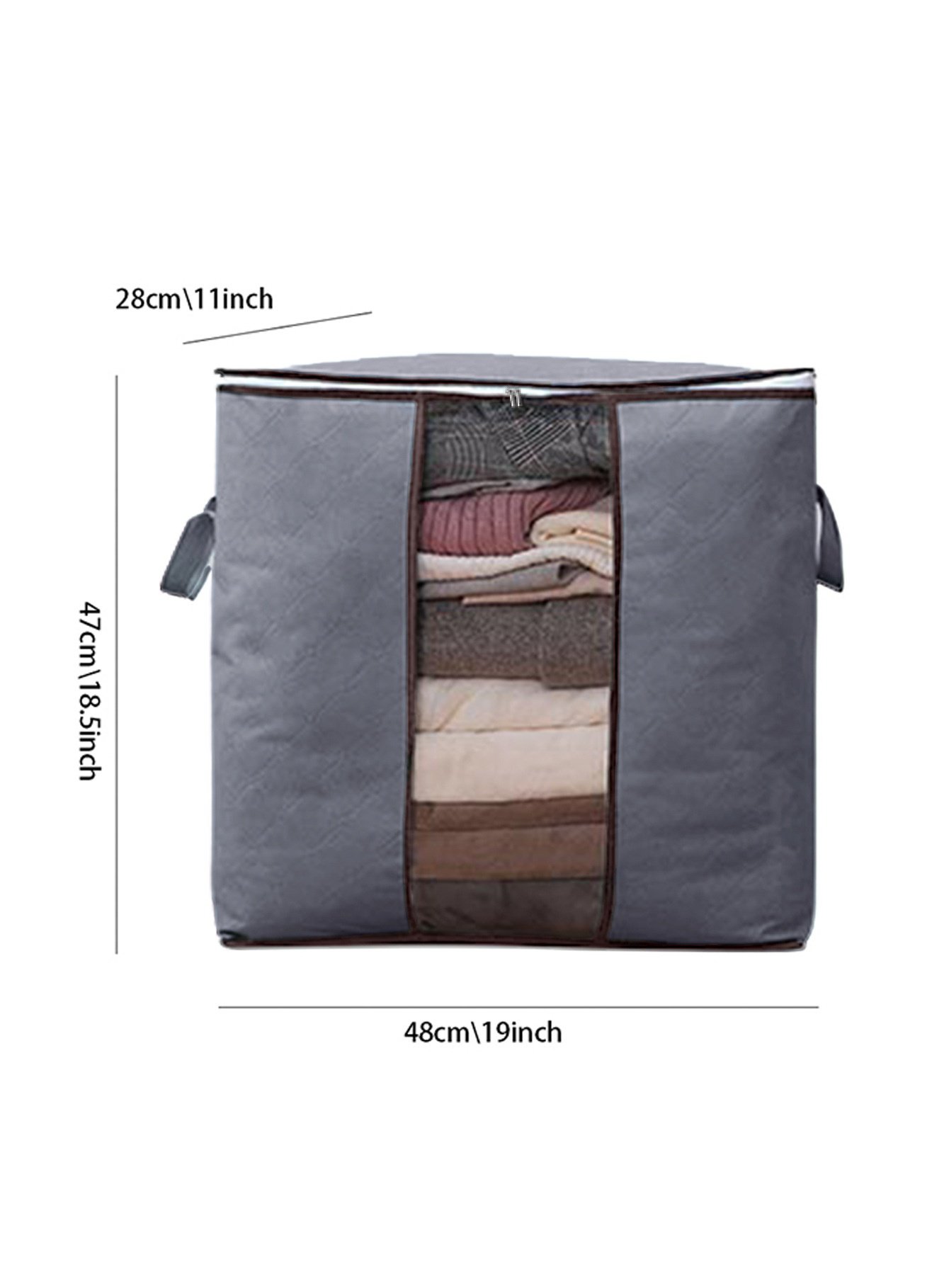 Easy-access zipper storage bag for daily household use