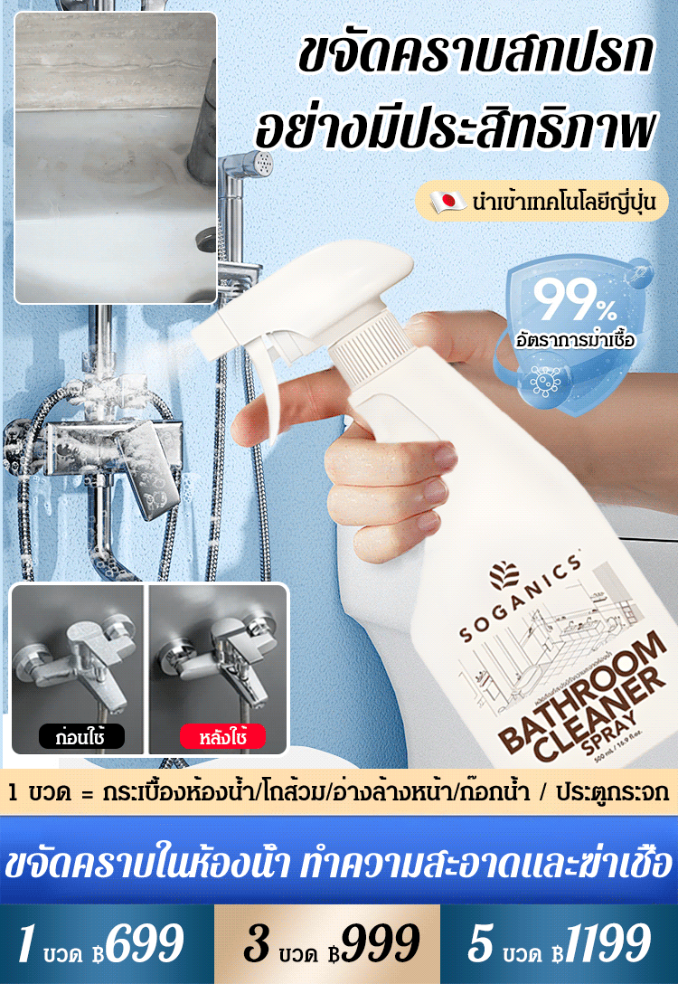 【ขวดเดียวขจัดคราบสิบปี】น้ำยาทำความสะอาดปลอดภัย