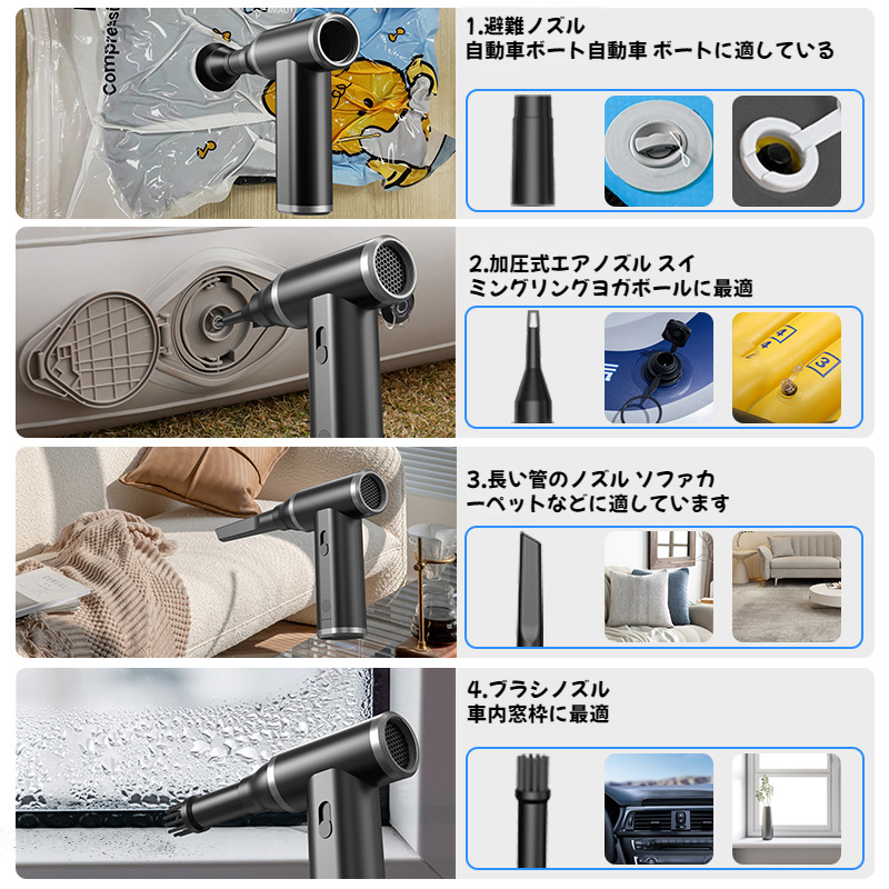 ブラシレスモーター搭載の強力扇風機