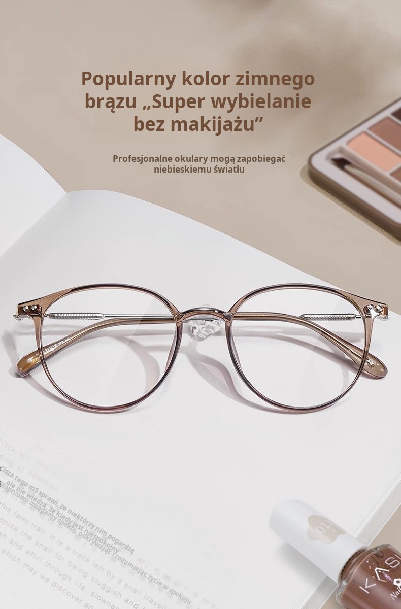 Ultralekkie brązowe okulary anty-niebieskie światło bez recepty