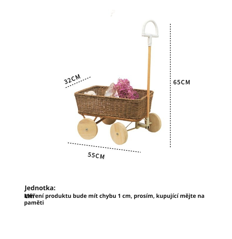 Praktický vozík na hračky v moderním interiéru