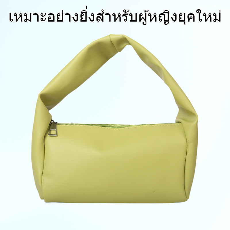 กระเป๋าสะพายไหล่หนังนิ่มสไตล์เรโทรเรียบง่ายสำหรับผู้หญิง