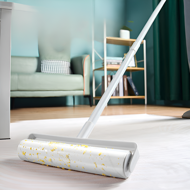 粘毛器滾筒長桿家用滾刷神器黏黏床上掃地板灰塵吸頭髮替換可撕紙