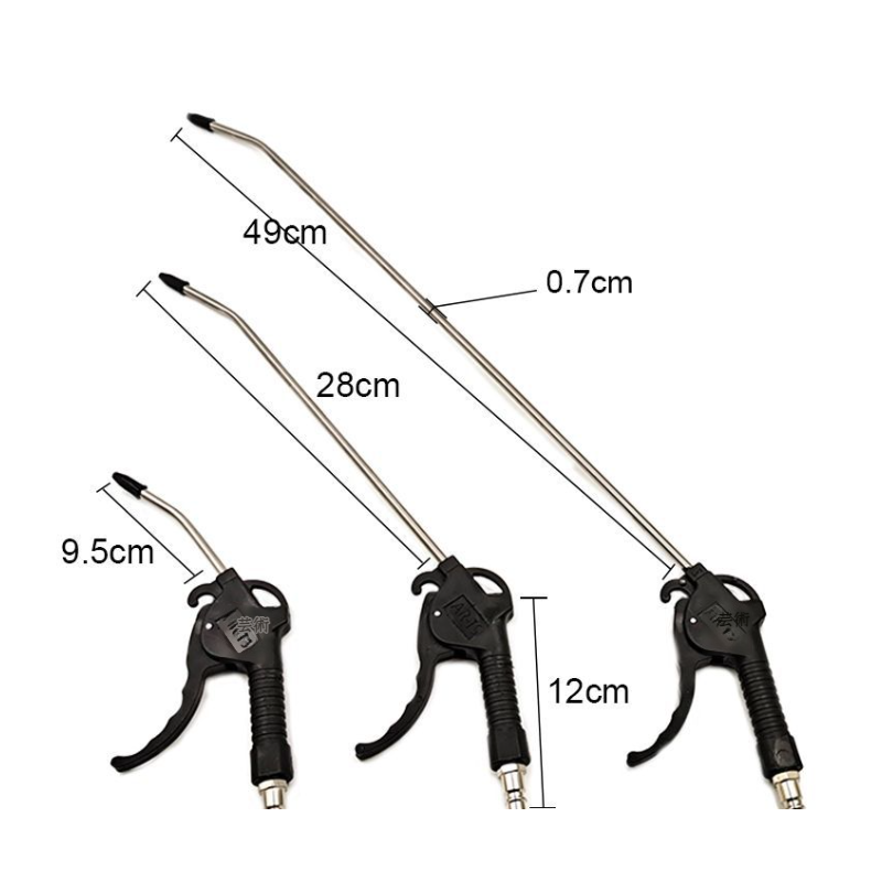 黒いプラスチック塵の吹き矢の調節可能な気流の延長ハンドルの空気用具の付属品付け外し可能なワイヤー塵の吹く黒い気流のプラスチック塵の吹き矢