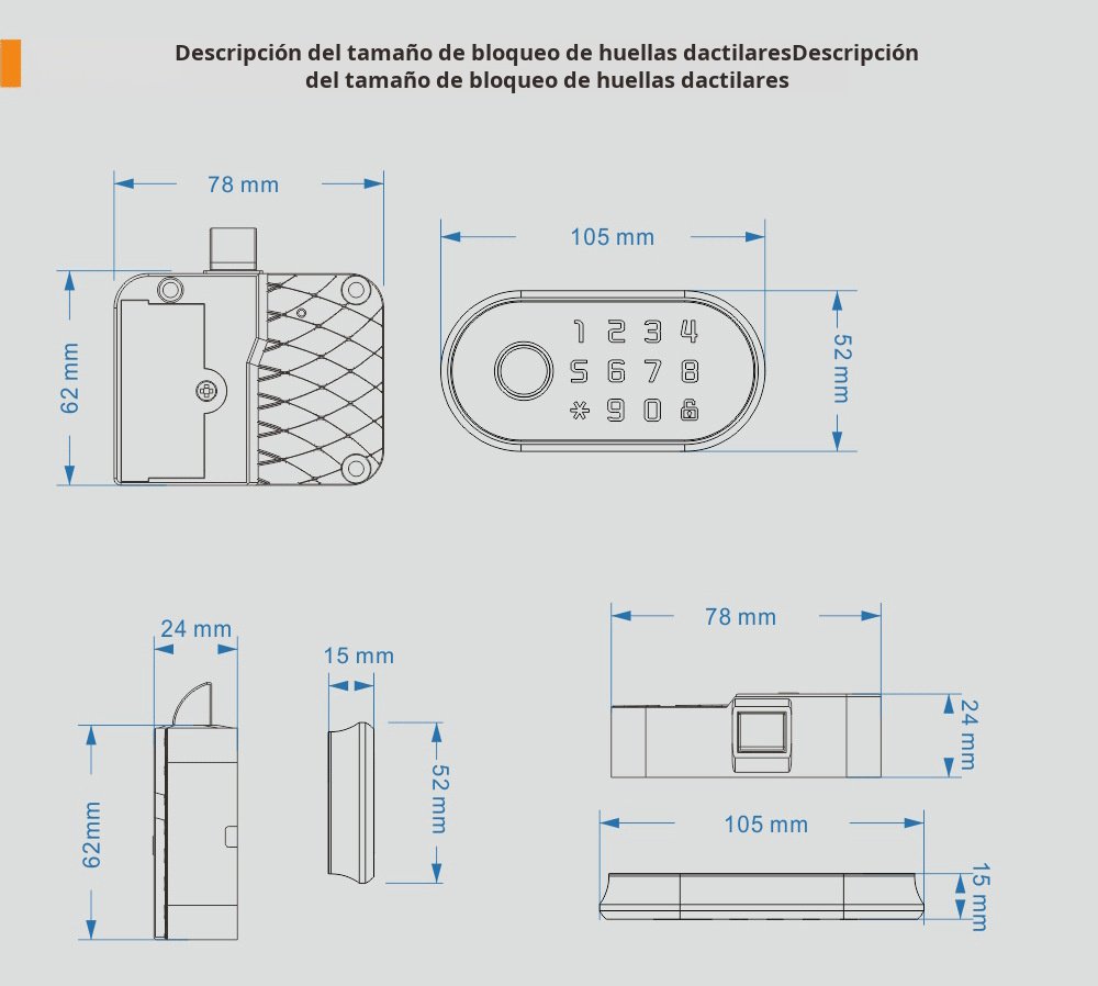 Cerradura moderna con acceso por huella dactilar