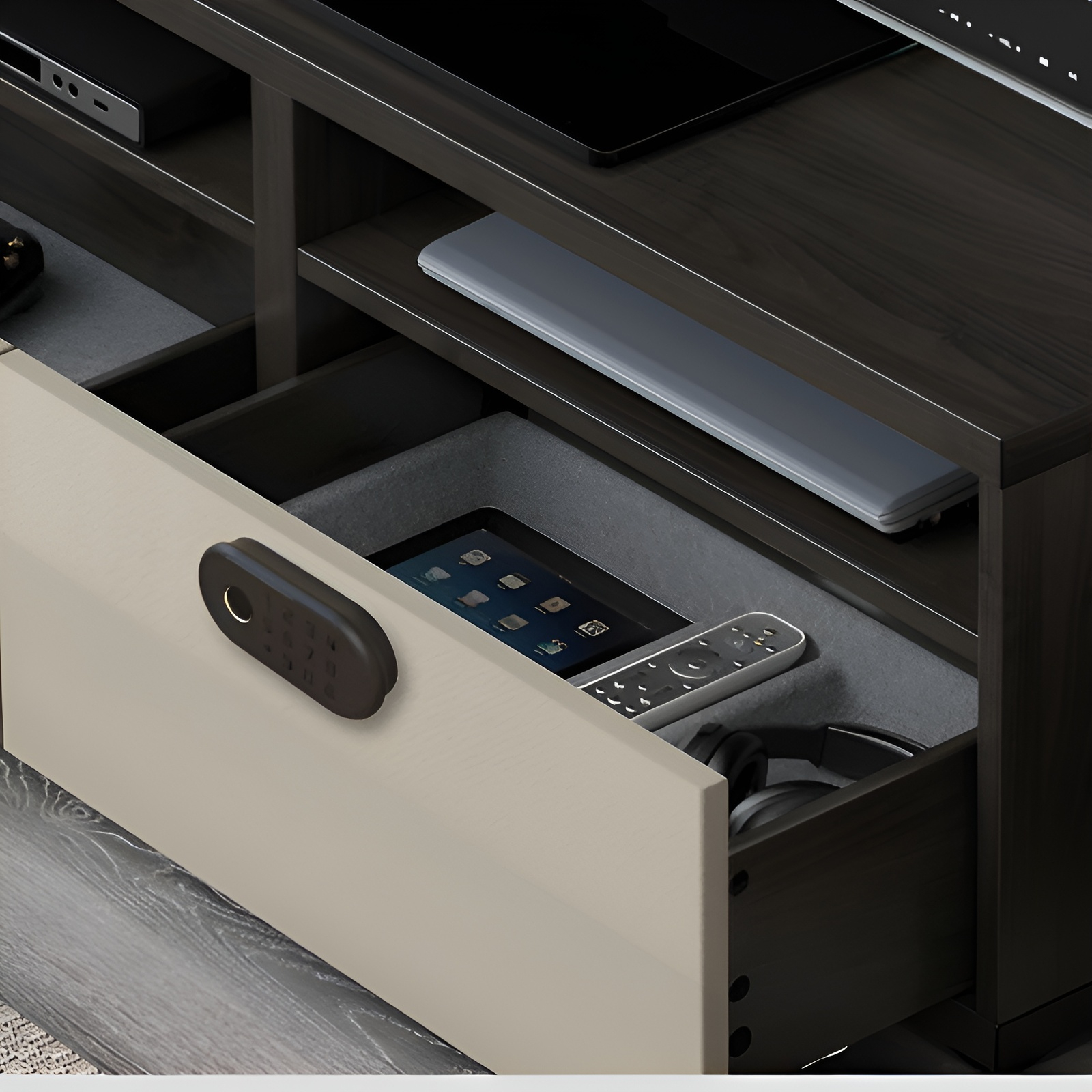 指紋引き出しロックスマートパスワードロッカーロッカードアロック靴キャビネット盗難防止ロッカーロック