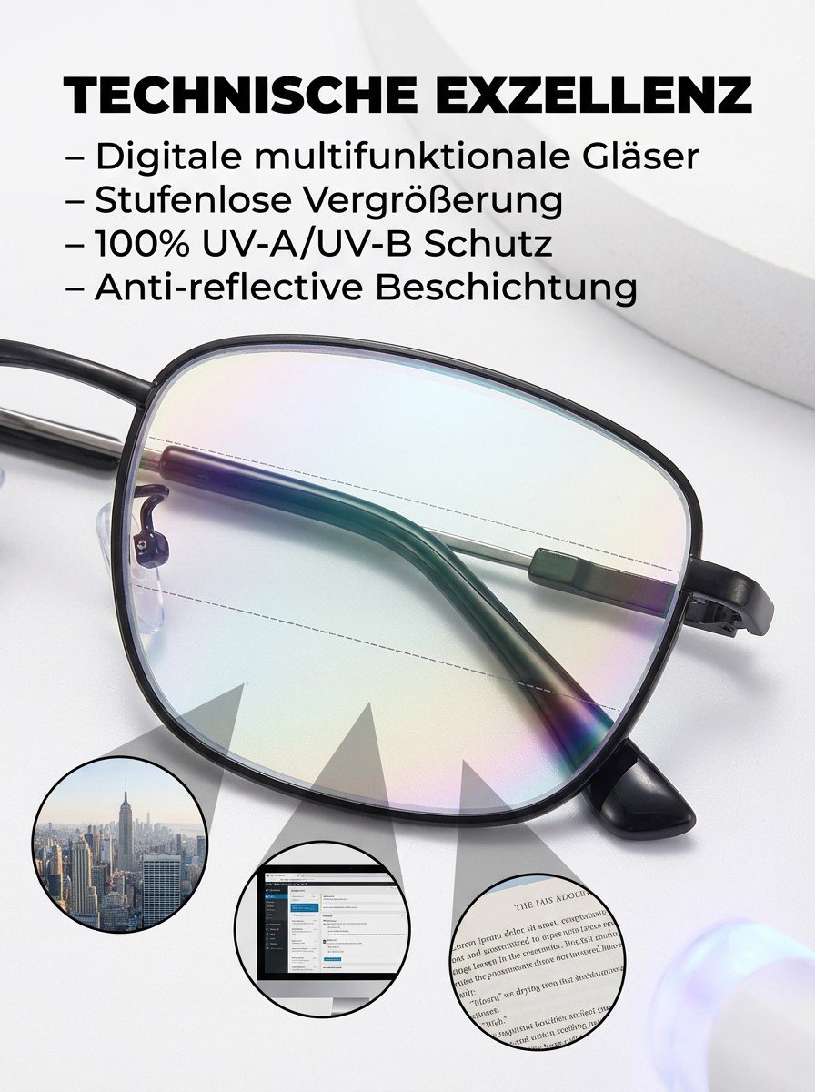 Federleichte Alterssichtigkeitsbrille aus hochwertigem Titan