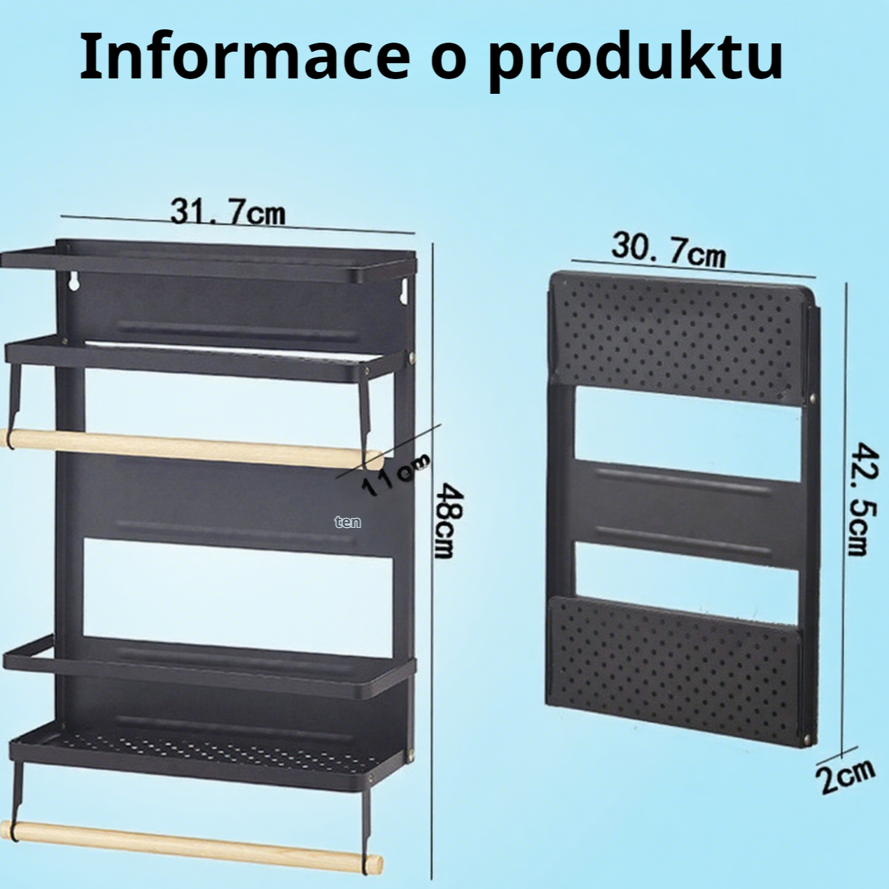 Třípatrový organizér do lednice