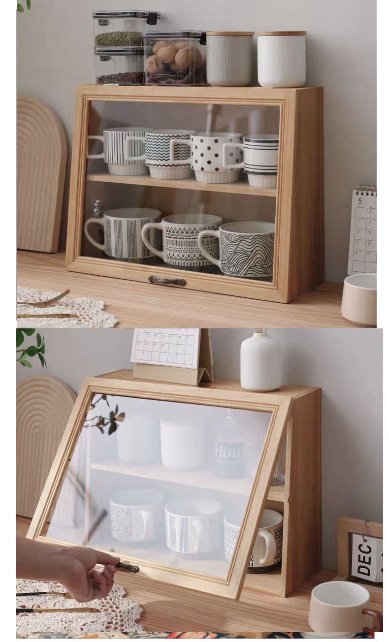 インテリアに映えるレトロ調コーヒーカップボックス