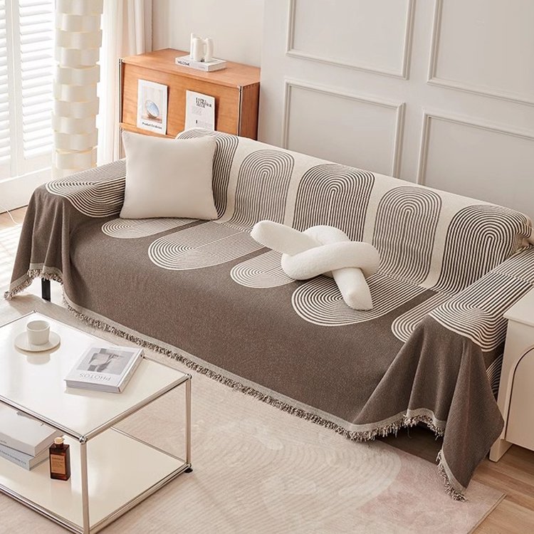 Double sided chenille sofa cover