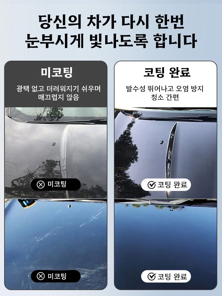 자동차 나노 코팅제 (노즐 타월 스펀지 세트 포함)