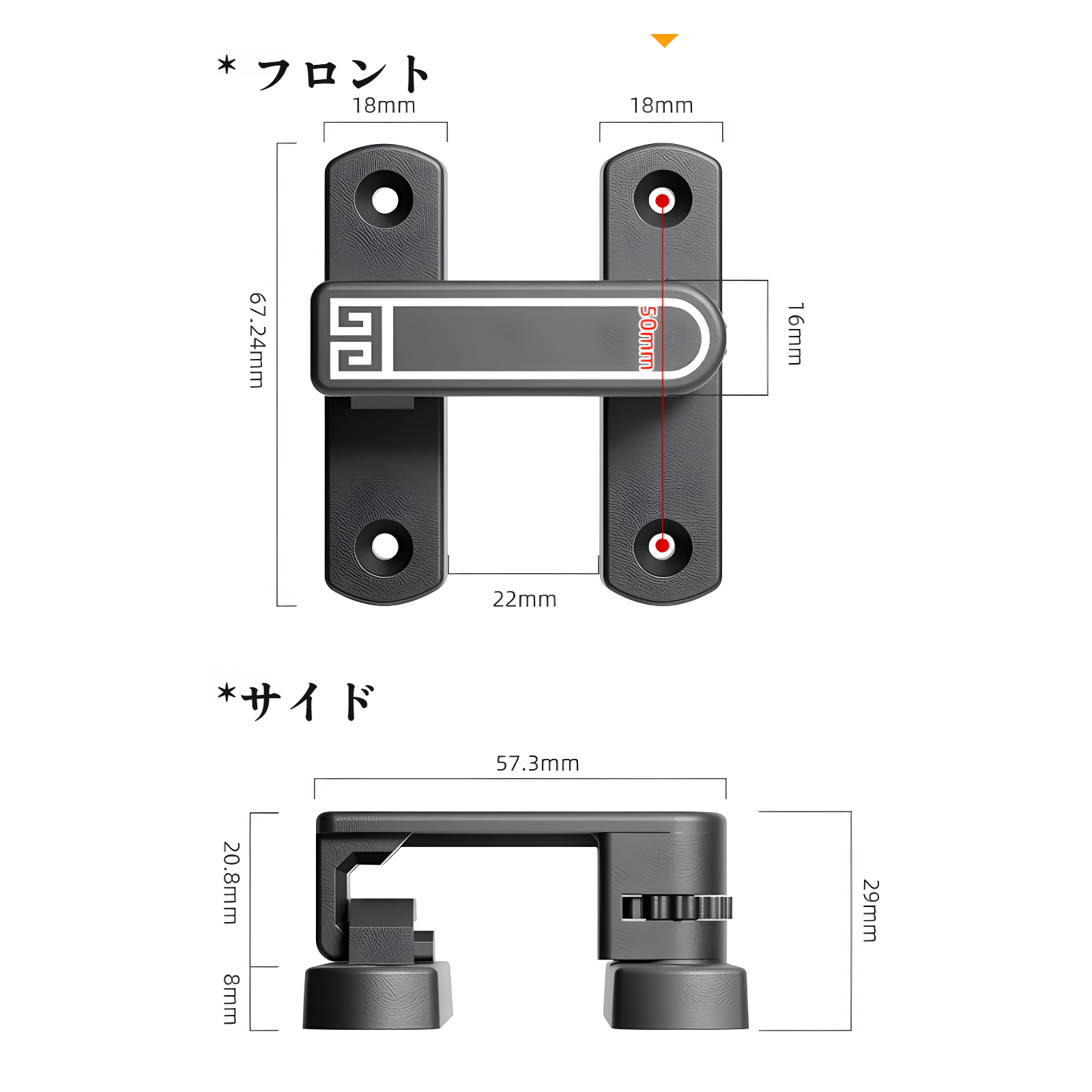 2025年新バックル90度ドアロックボルトドアボルト屋内浴室引き戸バックル引き戸バックルパンチフリードアバックル