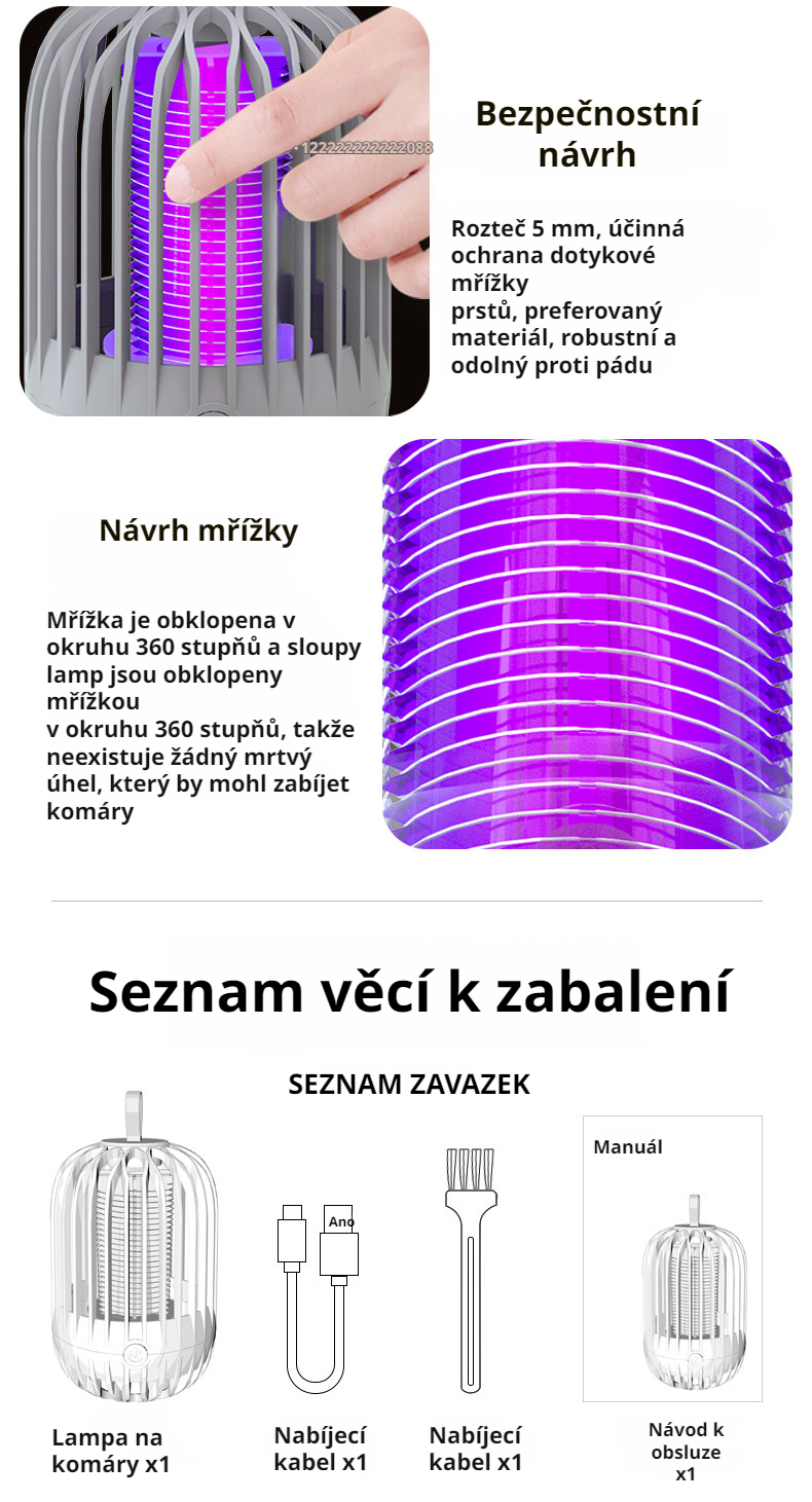 Compact electric mosquito lamp for kitchen use