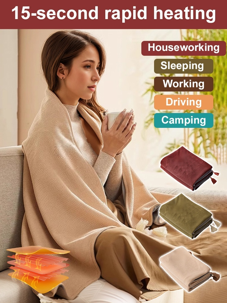 USB Heated Graphene Warming Blanket,Heated Shawl