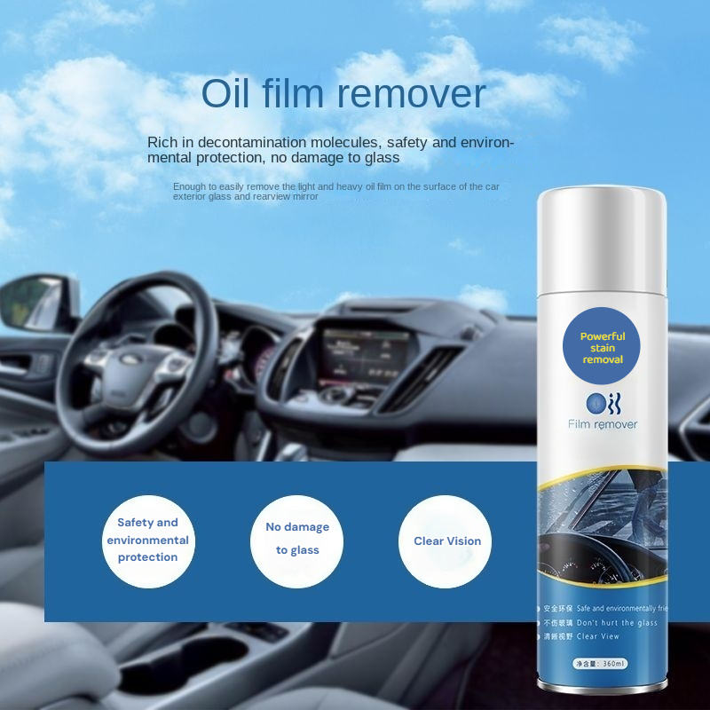 Oil film remover, car windshield oil film remover spray, cleaning agent, car window stains