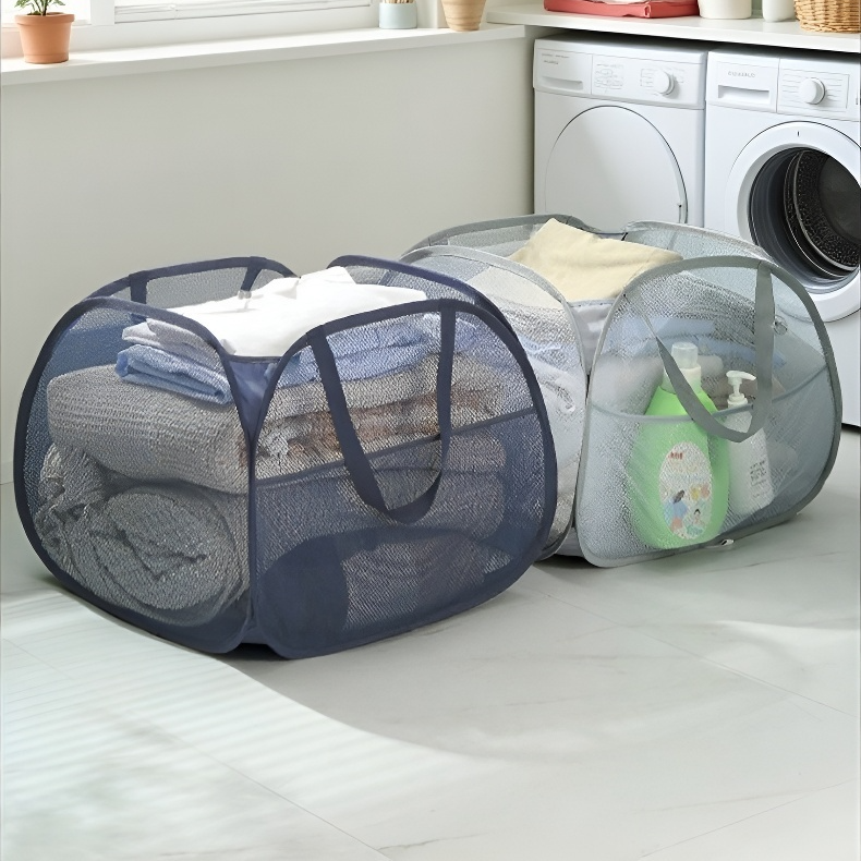 Gran Cesto de Ropa Sucia de 90L Plegable