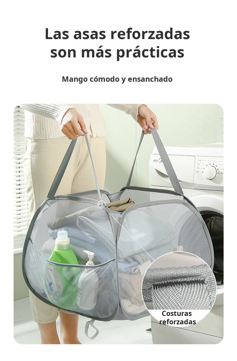 Interior espacioso de la cesta de ropa sucia para mayor almacenamiento