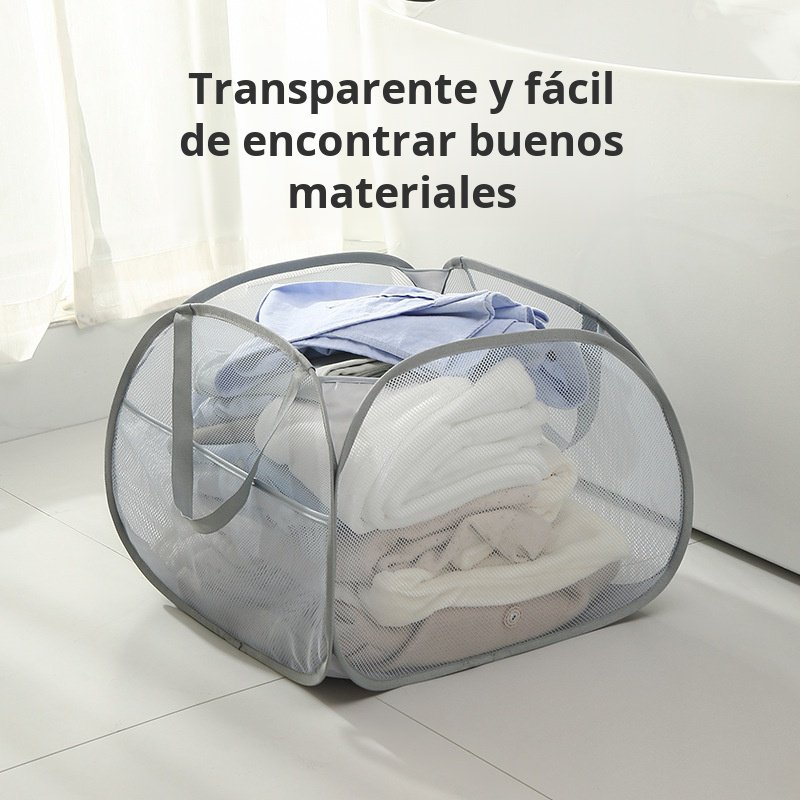 Cesta de ropa sucia plegable de gran capacidad de 90L, cesta de ropa sucia de gran apertura, cesta d