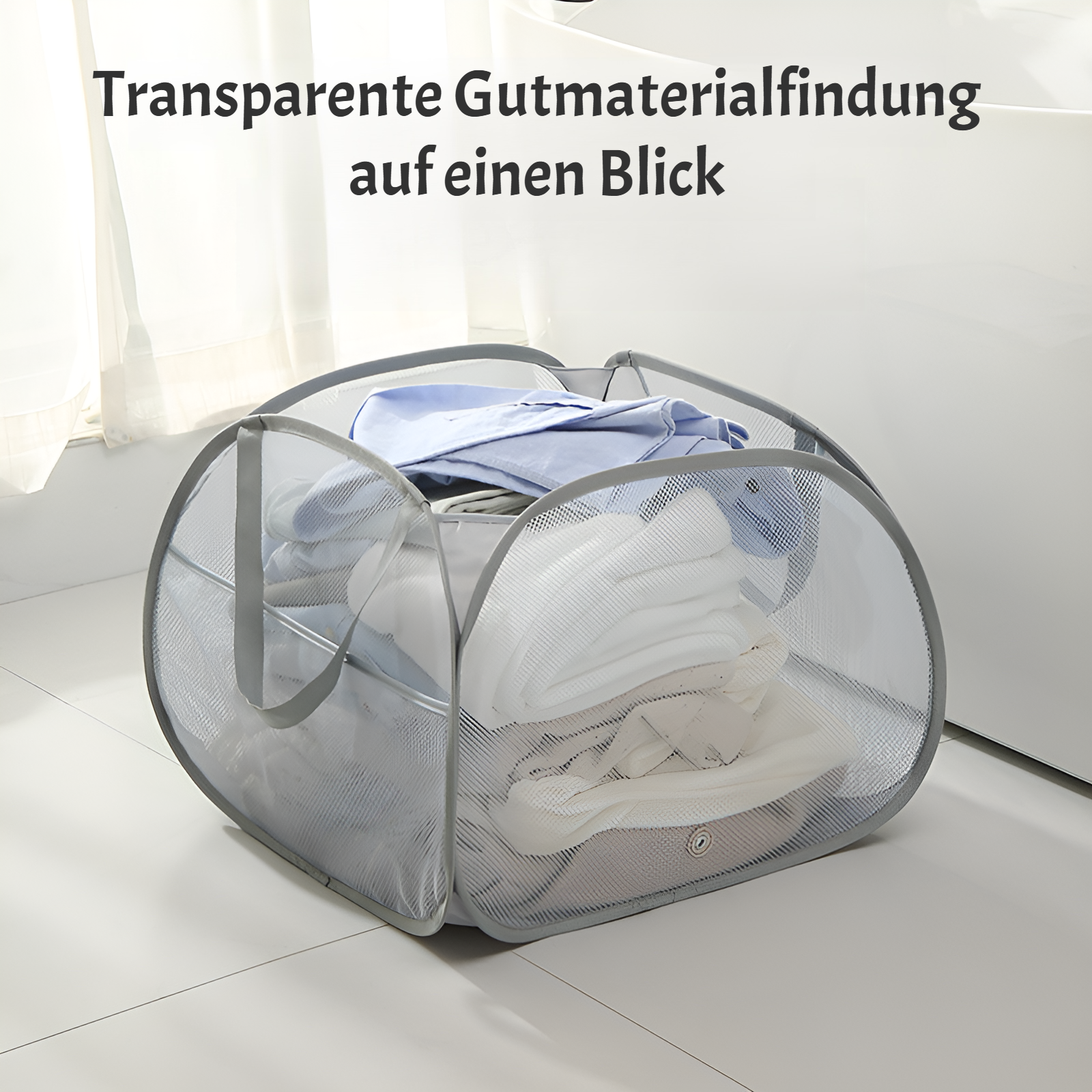 Wäschekorb mit großem Volumen ideal für Familien