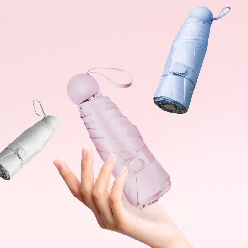 ร่มแคปซูล ลด 50% กล่องใส่แว่นตา ร่มกันแดดขนาดเล็ก น้ำหนักเบาพิเศษ