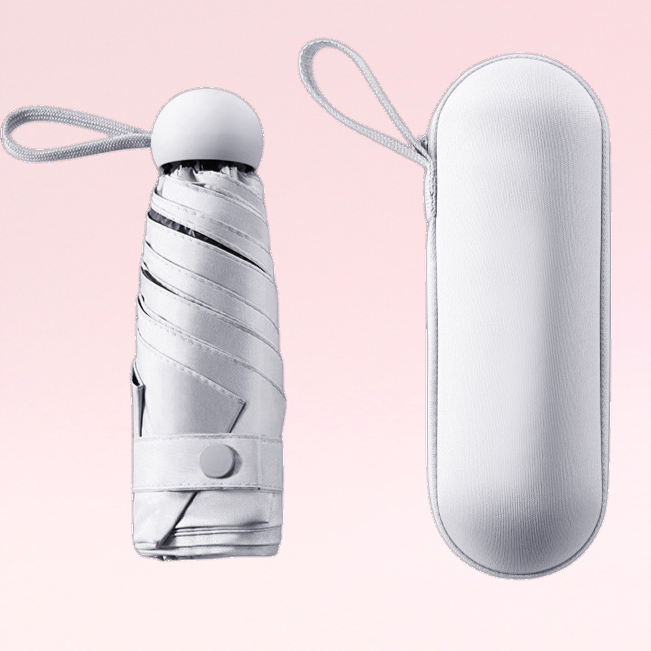 ร่มแคปซูล ลด 50% กล่องใส่แว่นตา ร่มกันแดดขนาดเล็ก น้ำหนักเบาพิเศษ