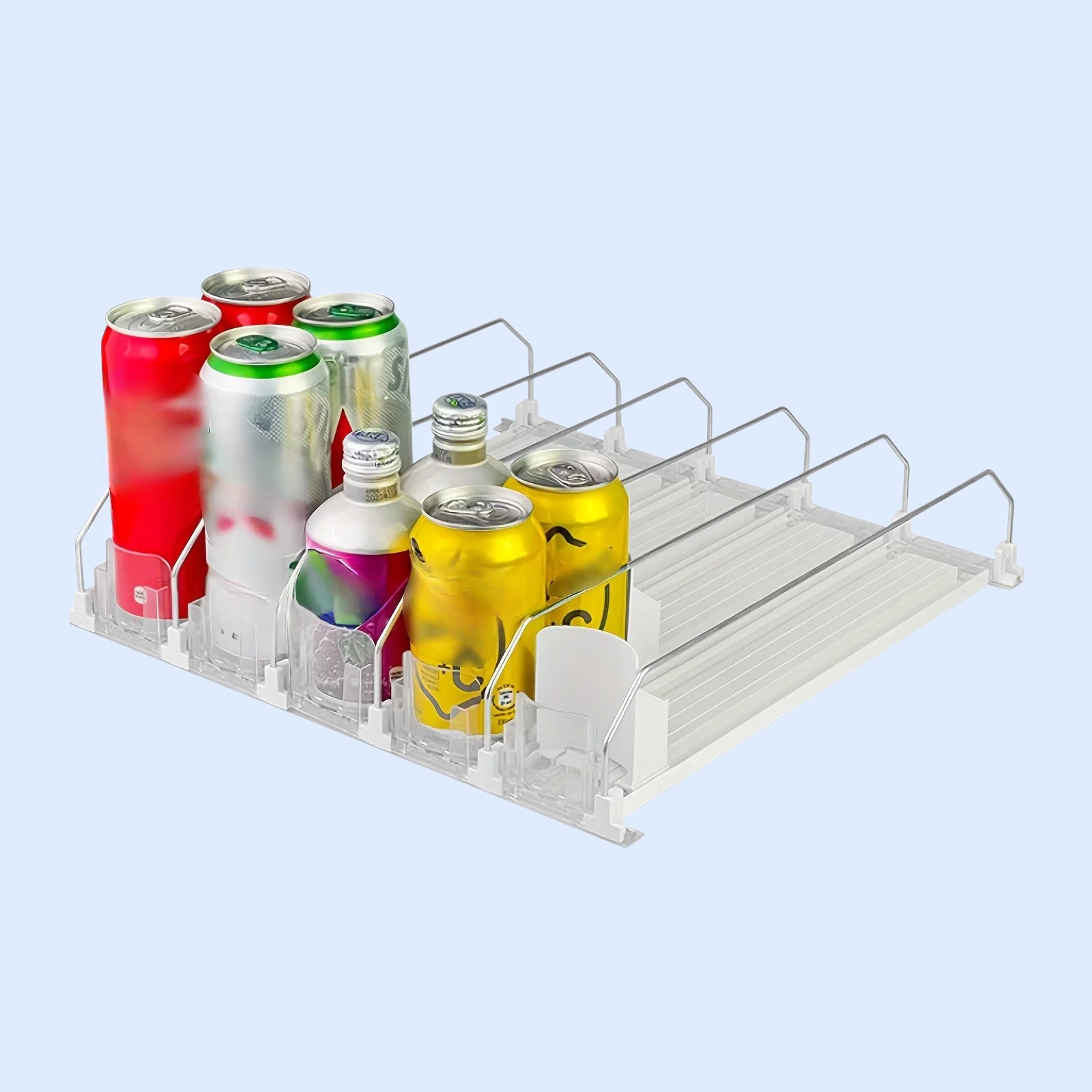 1 Stück Kühlschrank-Dosenhalter, automatischer Getränkedosenspender, Vorratskammer-Organizer