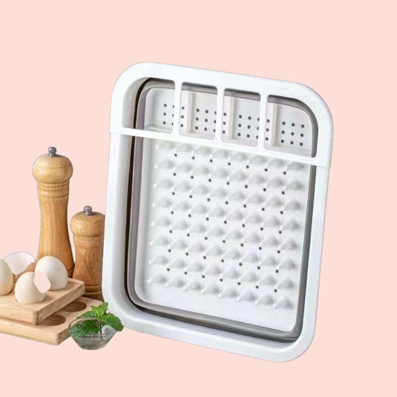 折りたたみ式野菜シンク排水バスケット 食品グレードのキッチンオーガナイザー