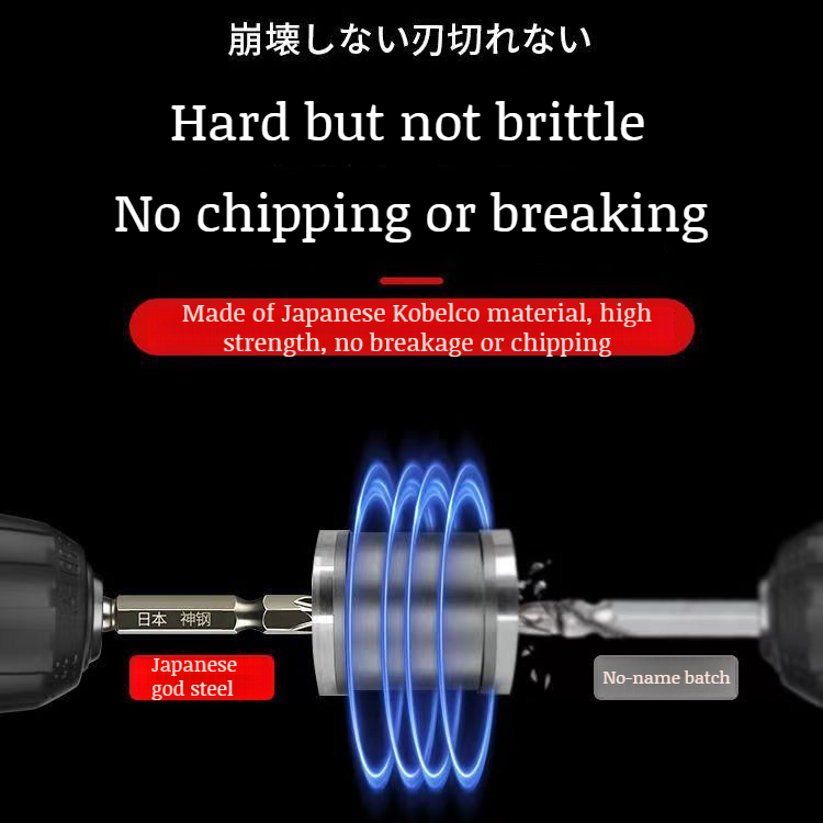 High strength double section tungsten steel small head screwdriver head