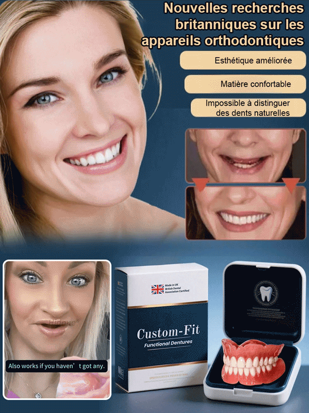 【Nouvelle découverte britannique】Appareil dentaire en silicone imitant les dents