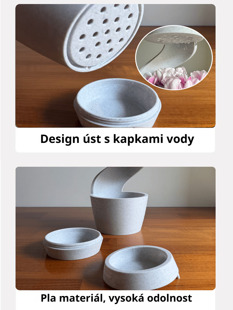 Váza inspirovaná dešťovou kapkou