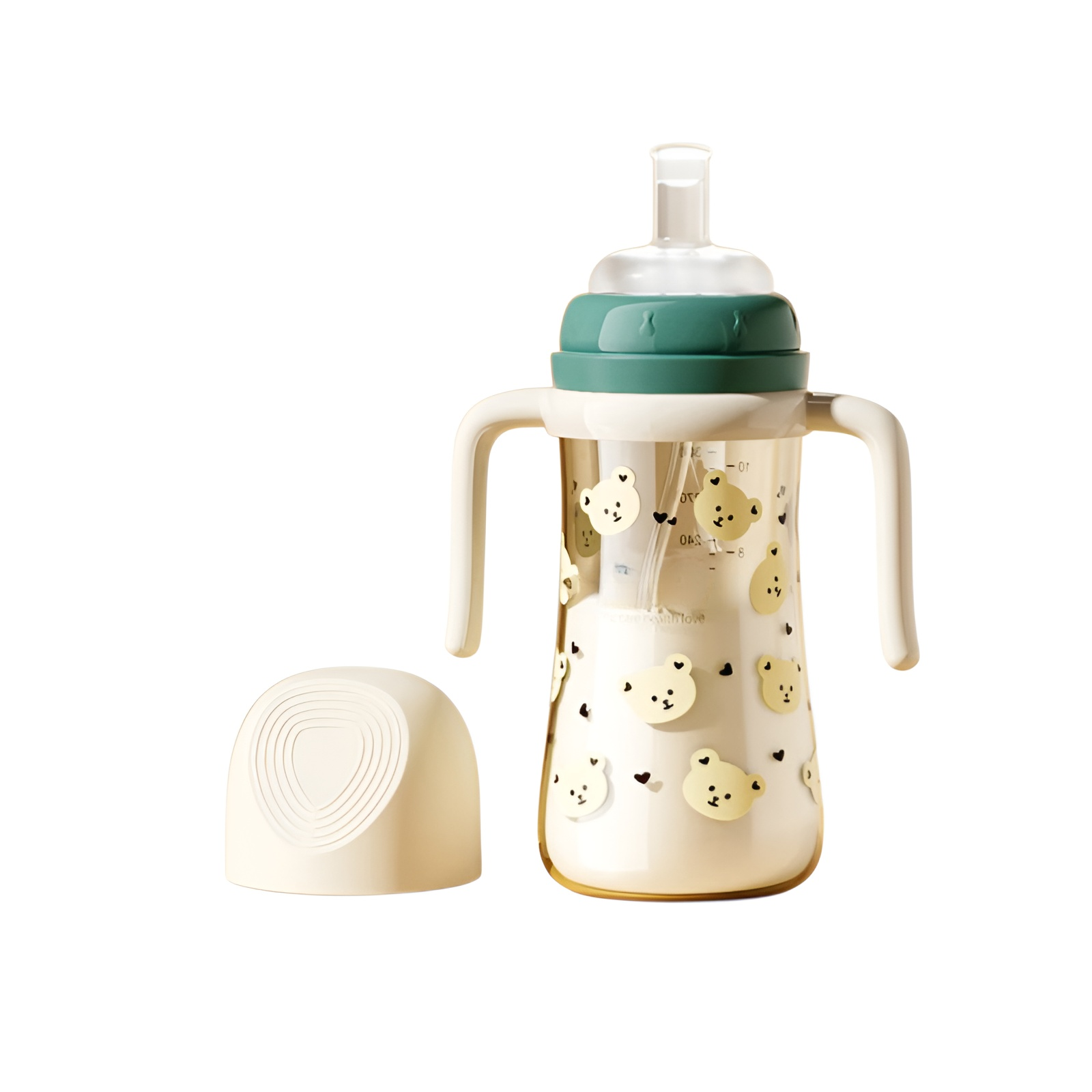 子供用ストローボトル、大きなベビーストローカップ、ミルクを飲むのに最適、1～2～3歳児用、水を飲むのに落ちにくいカップ、生後6ヶ月以上の赤ちゃん用