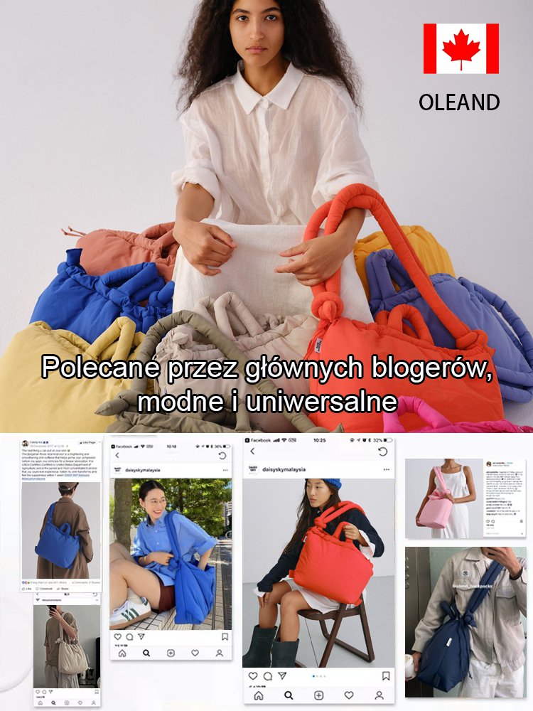 【Lekki, wodoodporny, o dużej pojemności】Wielofunkcyjna torba typu bucket z tkaniny puchowej