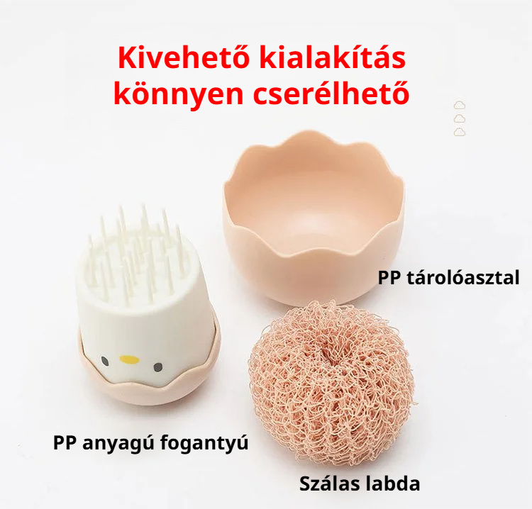 Szálas kefe részletei tojáshéj stílusban