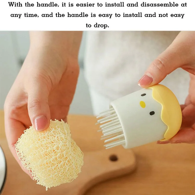 Creative Eggshell Chicken Fiber Cleaning Brush