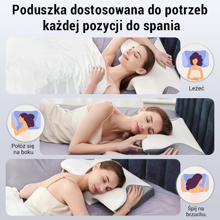 Wielokierunkowa poduszka do spania w kształcie motyla